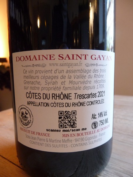 Cotes du Rhone "Trescartes" 2021