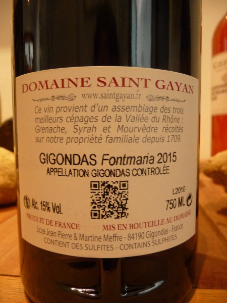 Gigondas "Fontmaria" 2015
