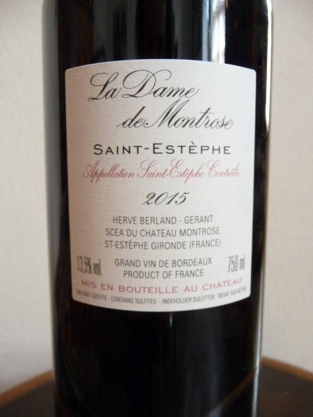 St. Estèphe, La Dame de Montrose 2015