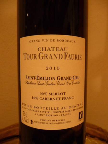 Saint Emilion Grand Cru 2015