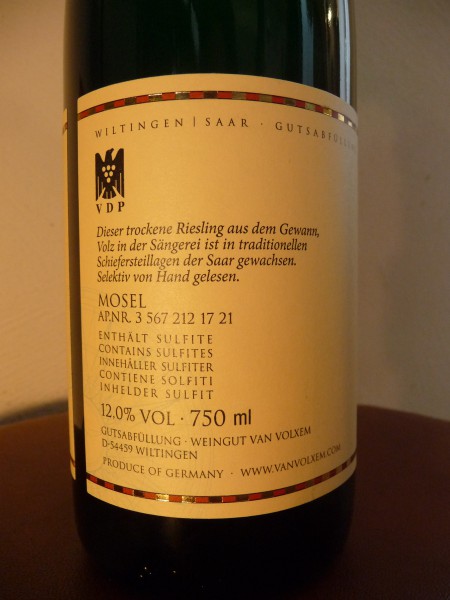 Riesling Volz GG 2020