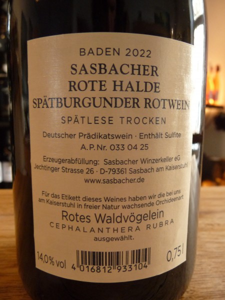 Spätburgunder Rote Halde Spätlese trocken "Orchidea" 2022