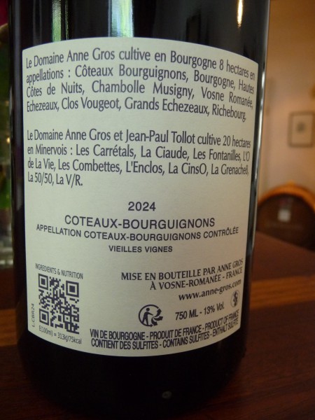 Coteaux Bourguignons rouge "Vieilles Vignes" 2024