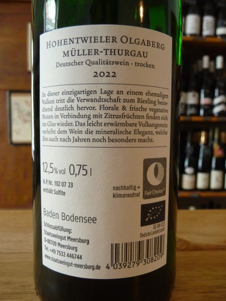 Müller Thurgau Hohentwieler Olgaberg 2022
