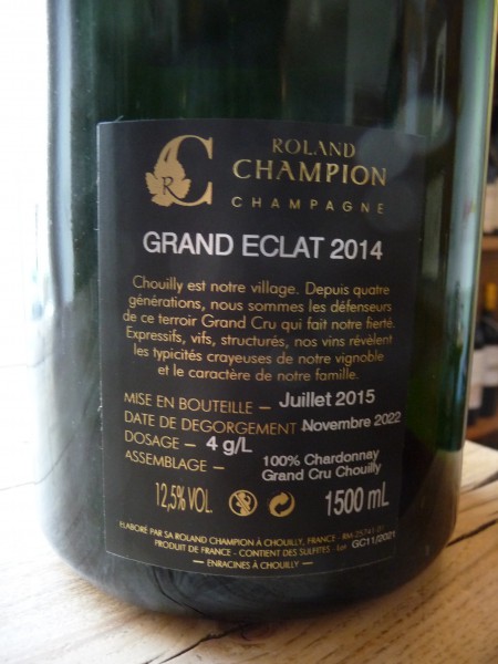 Champagne Eclat de Craie Blanc de Blancs Millesime 2014 (Magnum)