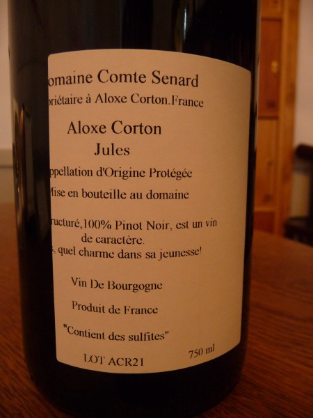 Aloxe-Corton rouge "Jules" 2018