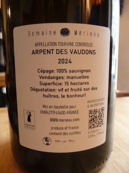 Sauvignon "L`Arpent des Vaudons" 2024