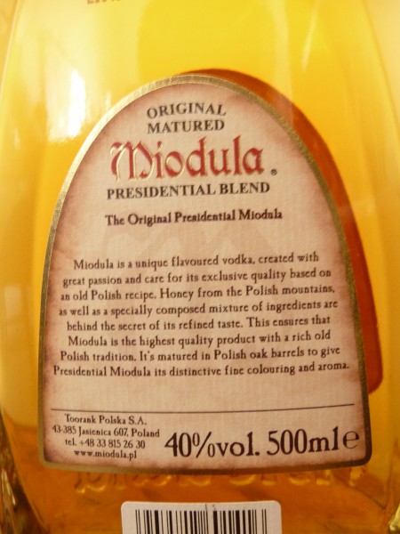 Miodula Presidential Blend - Wodka