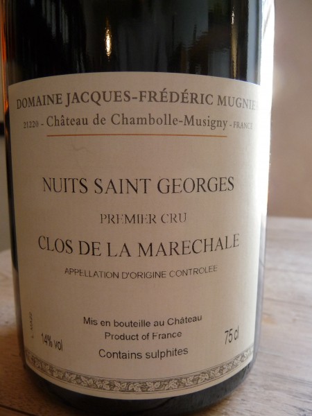 Nuits St. Georges 1er Cru Clos de la maréchale rouge 2022