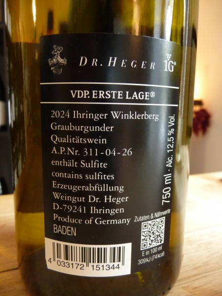 Grauburgunder Ihringer Winklerber Erste Lage 2024