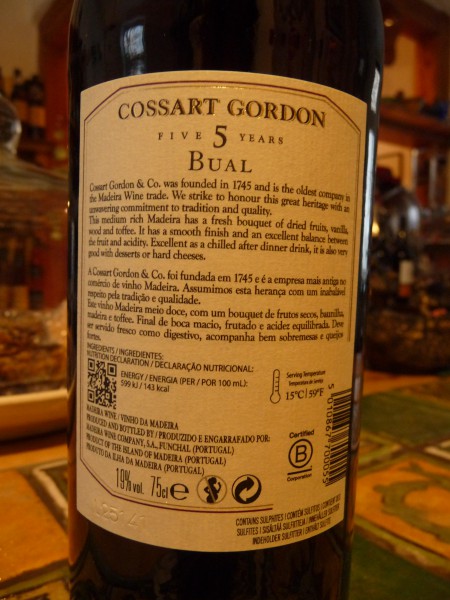 Madeira Bual 5 years