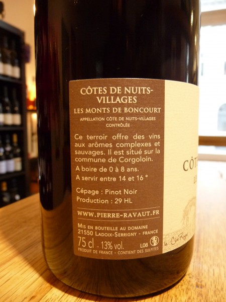 Côte de Nuits "Les Monts de Boncourt" 2017