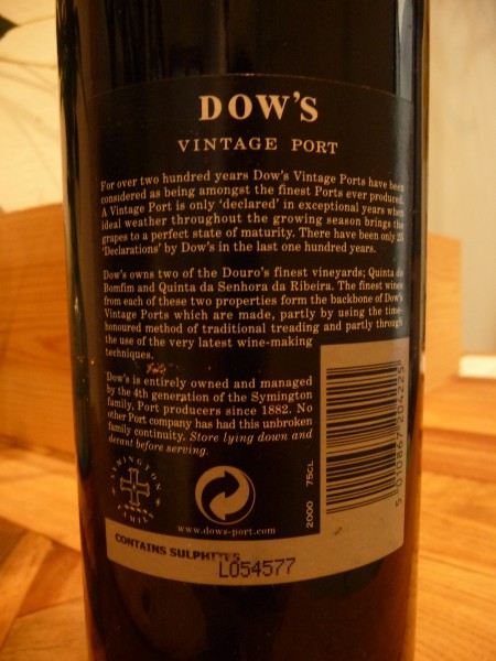 Dow`s Vintage Port 2000