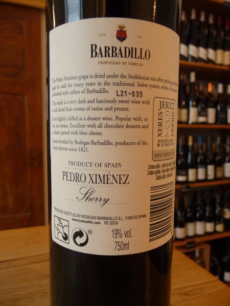 Sherry "Pedro Ximenez"