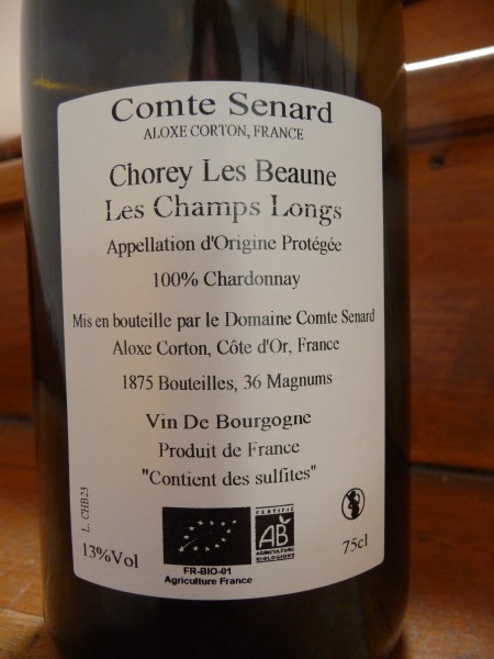 Chorey-lès-Beaunes blanc Les Champs Longs 2023