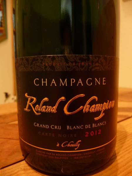 Champagner Grand Cru, Blanc de blancs, Millesime 2012 Carte noir