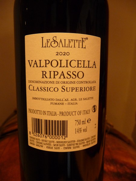 Valpolicella Ripasso Classico Superiore "I Progni" 2020