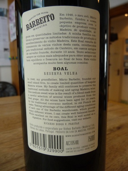 Bual 10 years old Reserve