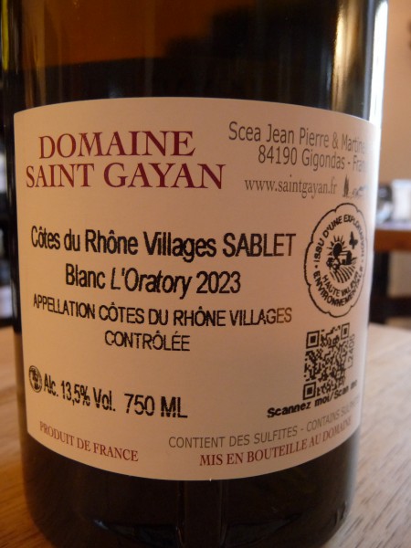 Sablet Villages "L`Oratory" 2023