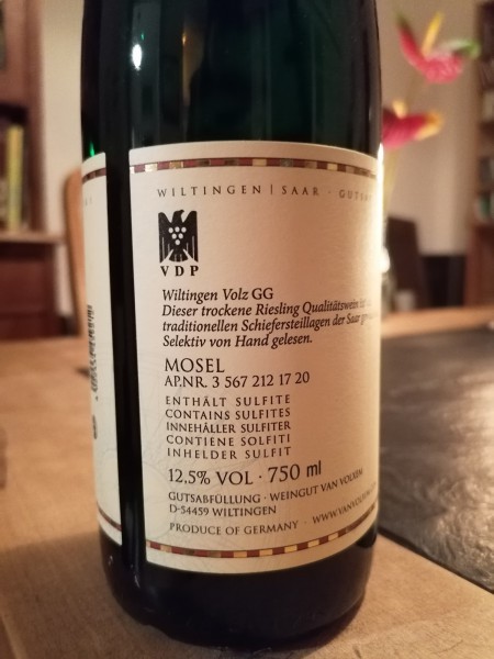 Riesling Volz Großes Gewächs 2019