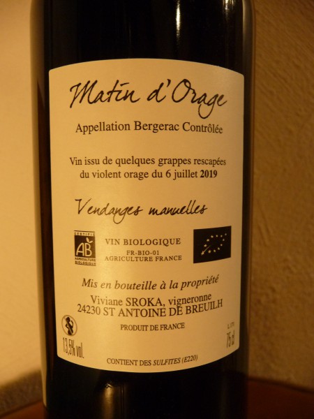 Clos Julien "Matin d`Orage" 2019