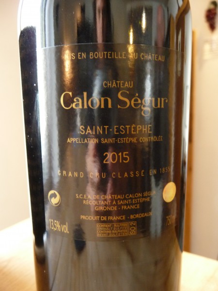 Saint-Estèphe, Grand Cru classé 2015