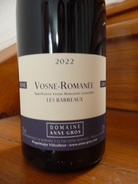 Vosne-Romanée "Les Barreaux" 2022
