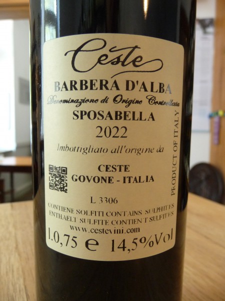 Barbera d`Alba "Sposabella" 2022
