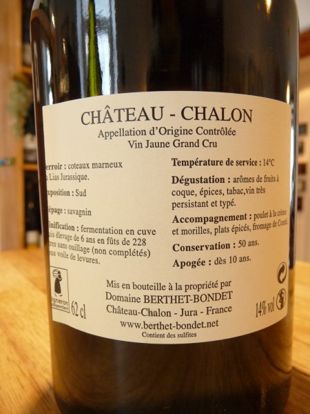 Chateau-Chalon, Vin Jaune 2011 Grand Cru