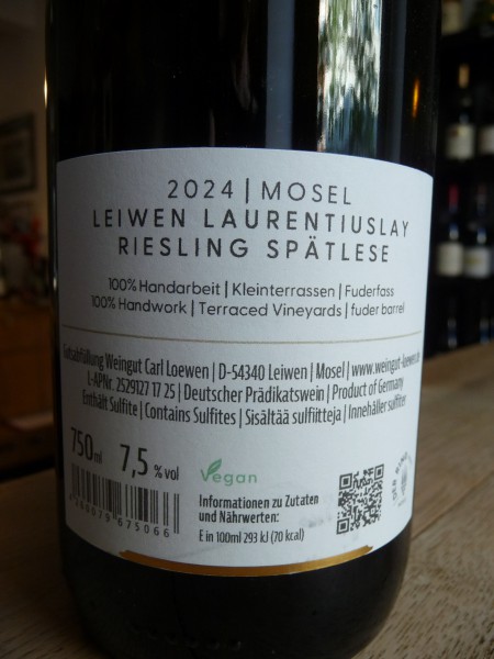 Riesling Spätlese, Leiwen Laurentiuslay 2024
