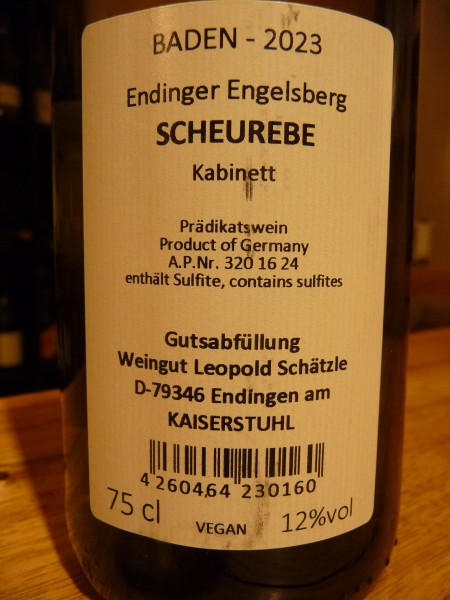 Scheurebe Endinger Engelsberg Kabinett 2023