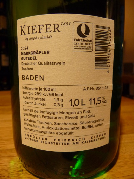Markgräfler Gutedel trocken 2024