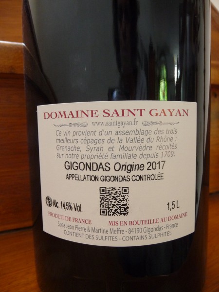 Gigondas "Origine" Magnum 2017
